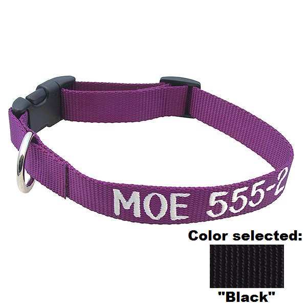 Adjustable Nylon Collar - with Personalized Embroidery, - Lucky Pet
